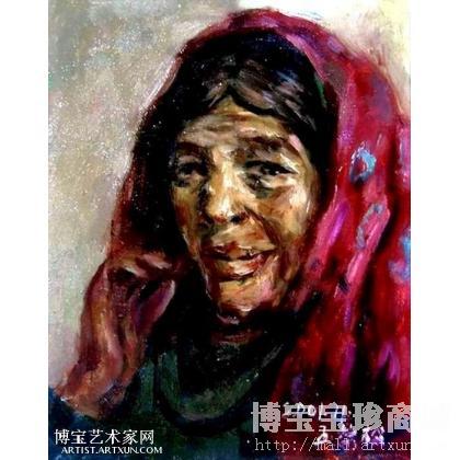 王荣松 八廓街转经老阿妈 类别: 人物油画